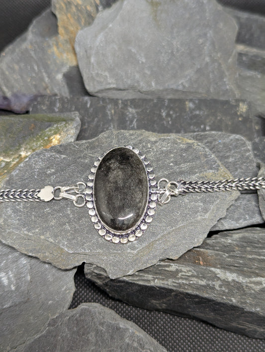 Gold Sheen Obsidian Bracelet