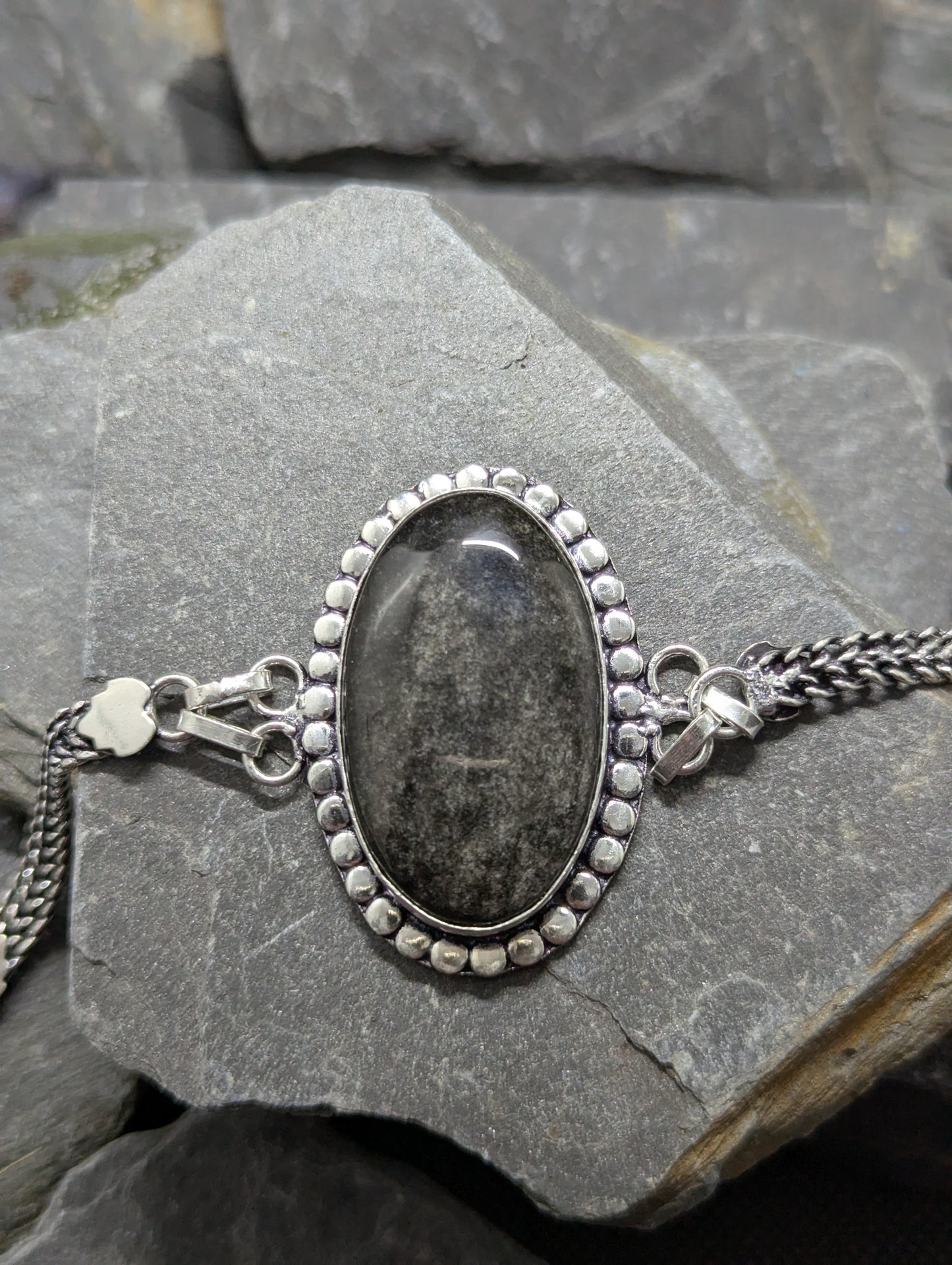 Gold Sheen Obsidian Bracelet