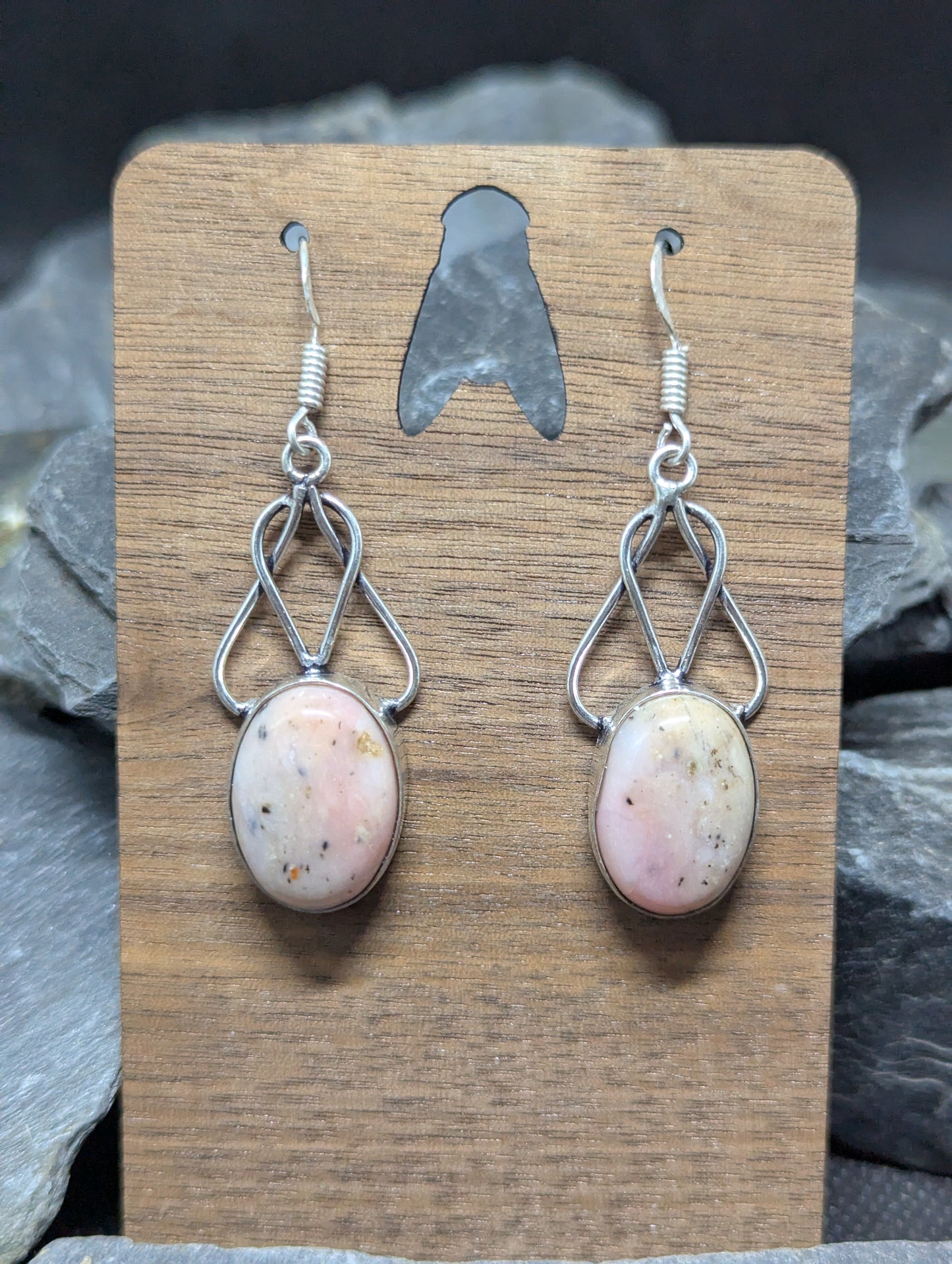 Pink Peruvian opal Earrings