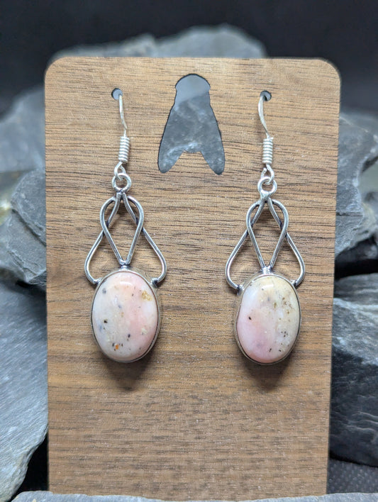 Pink Peruvian opal Earrings