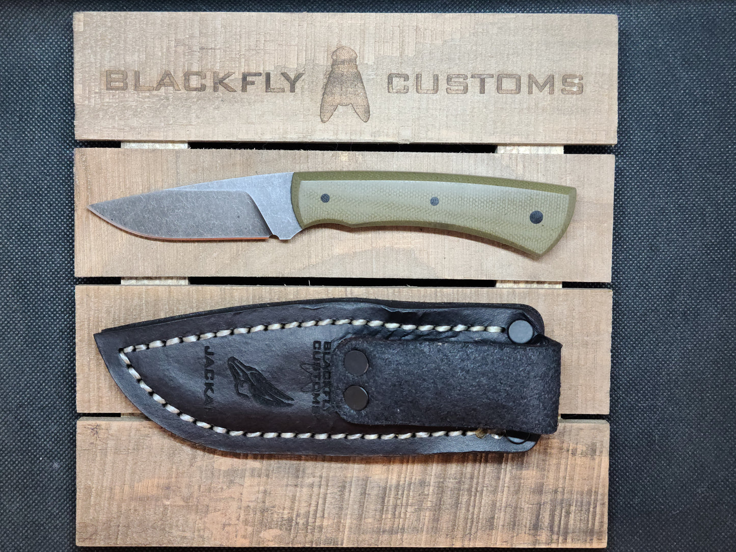 Jackal with Olive Green Micarta (AVAILABLE TO ORDER)