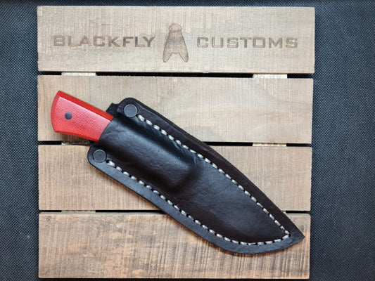 Jackal with Red Fire Micarta (Available for Order)