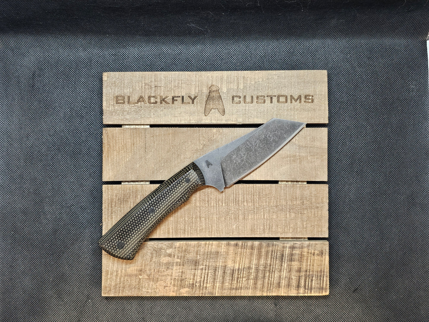 Hyena with Black Canvas Micarta (Available for Order)