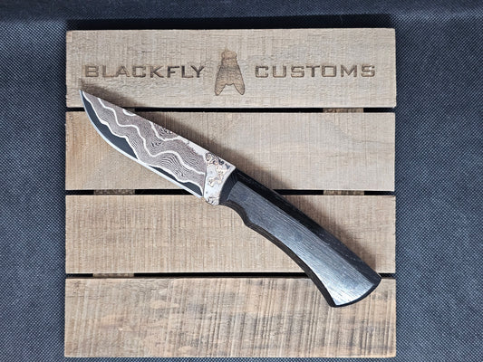 Jackal with Copper and Nickel Damascus