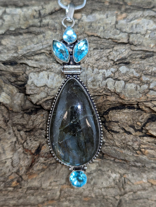 Labradorite and London Blue Topaz