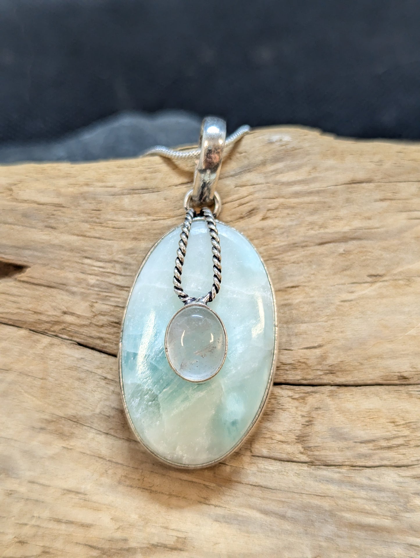 Hemimorphite & Rainbow Moonstone