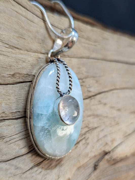 Hemimorphite & Rainbow Moonstone