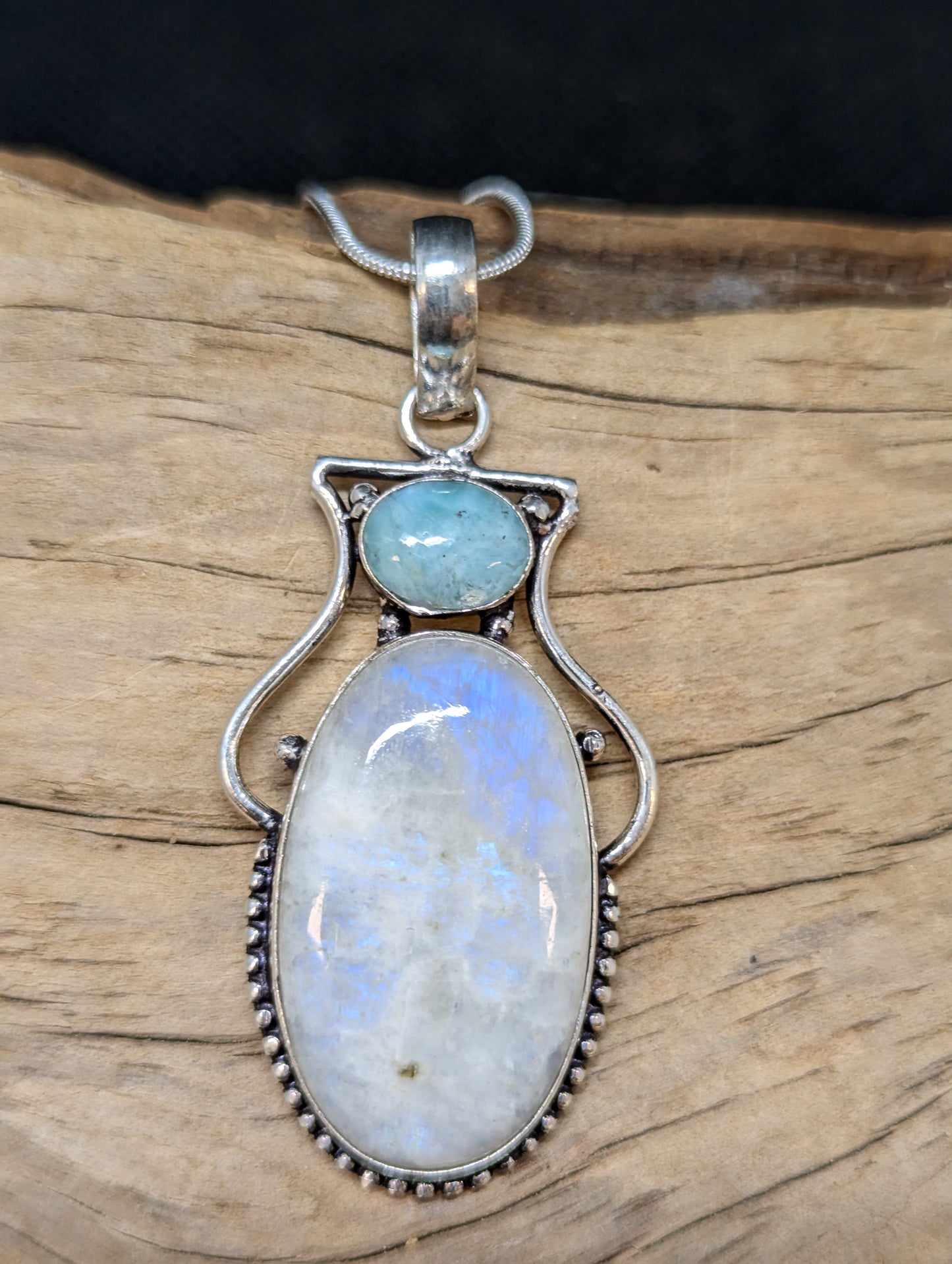 Rainbow Moon Stone & Larimar