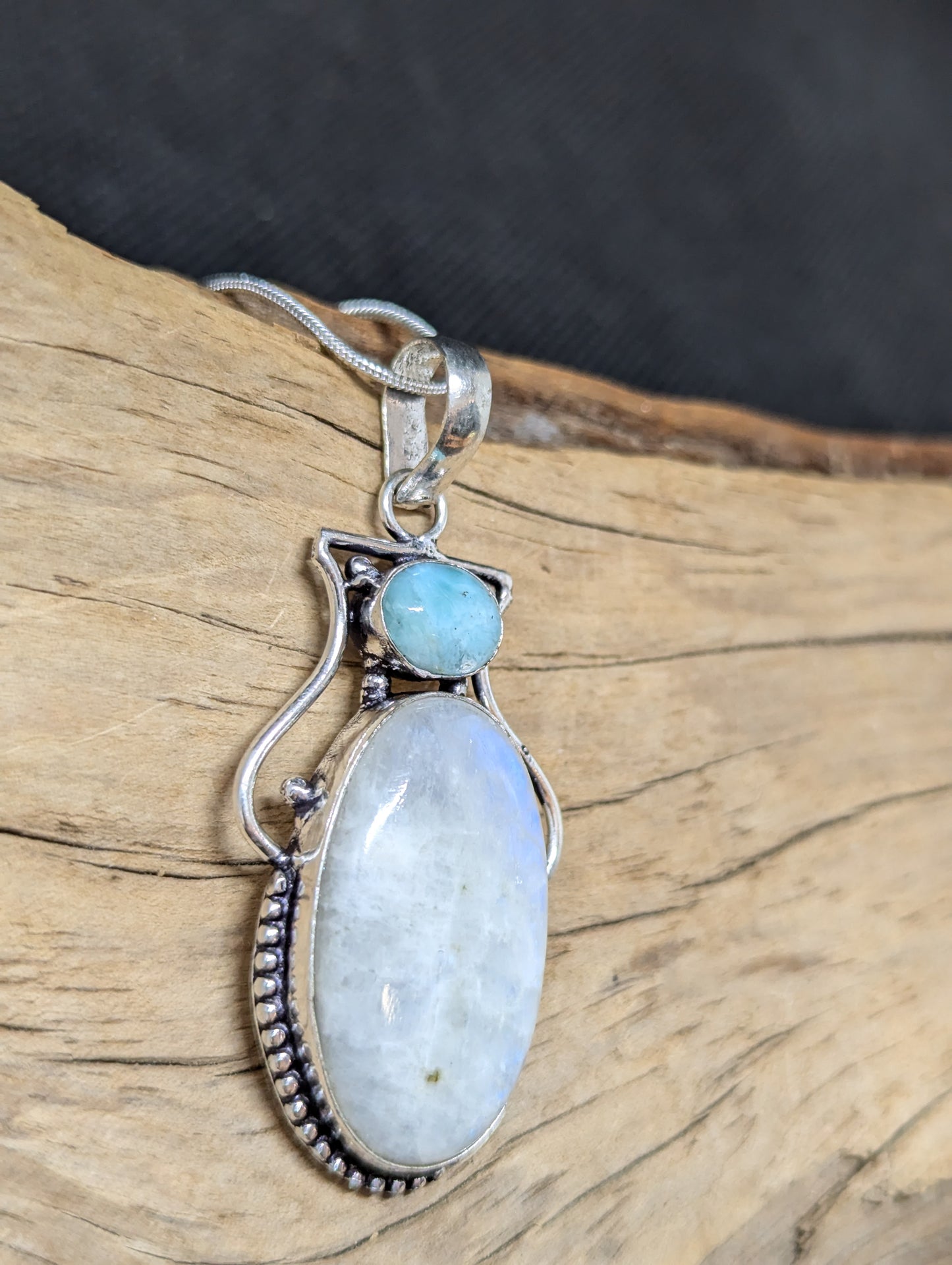 Rainbow Moon Stone & Larimar