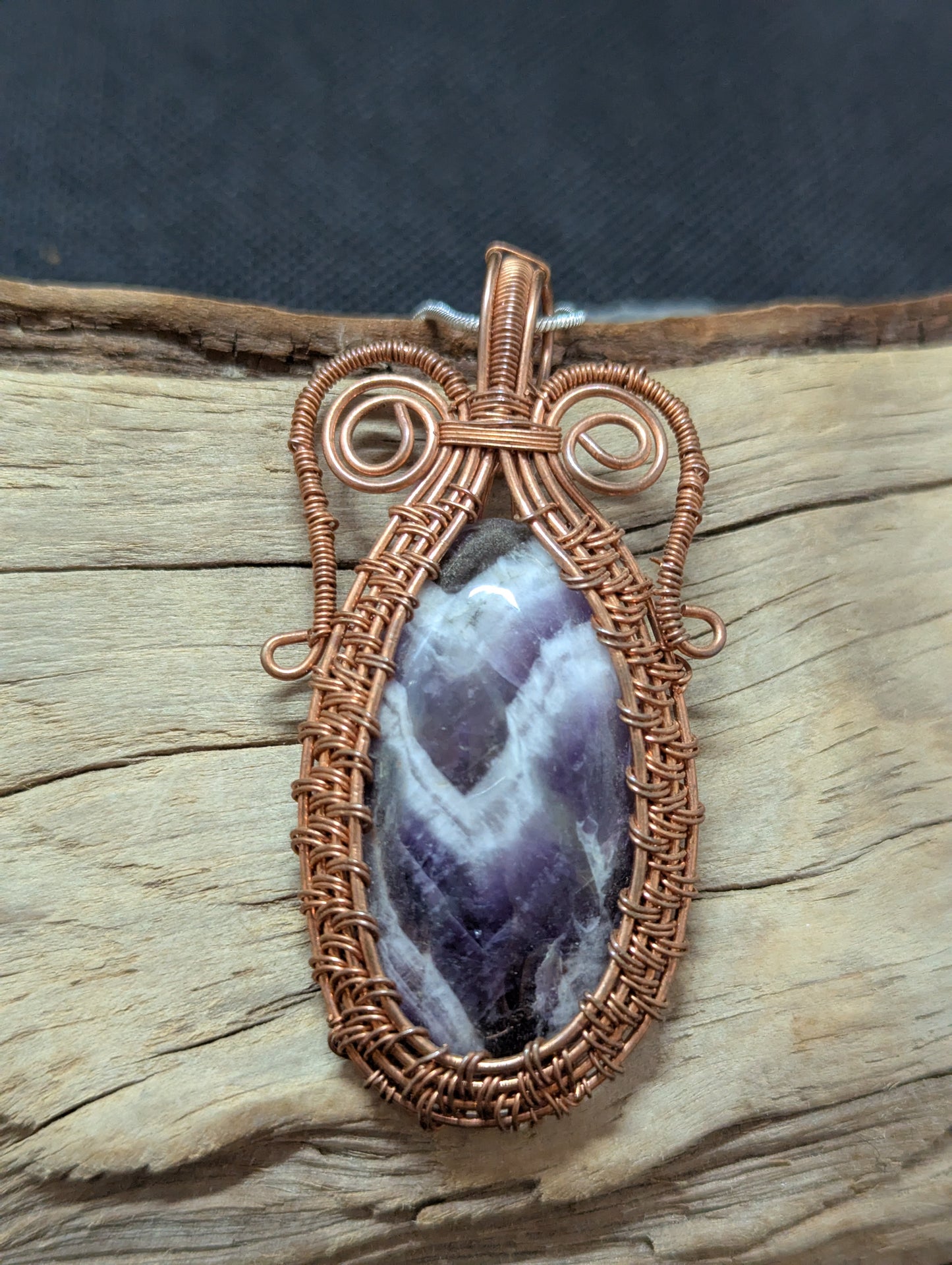 Copper Wire Wrapped Amethyst