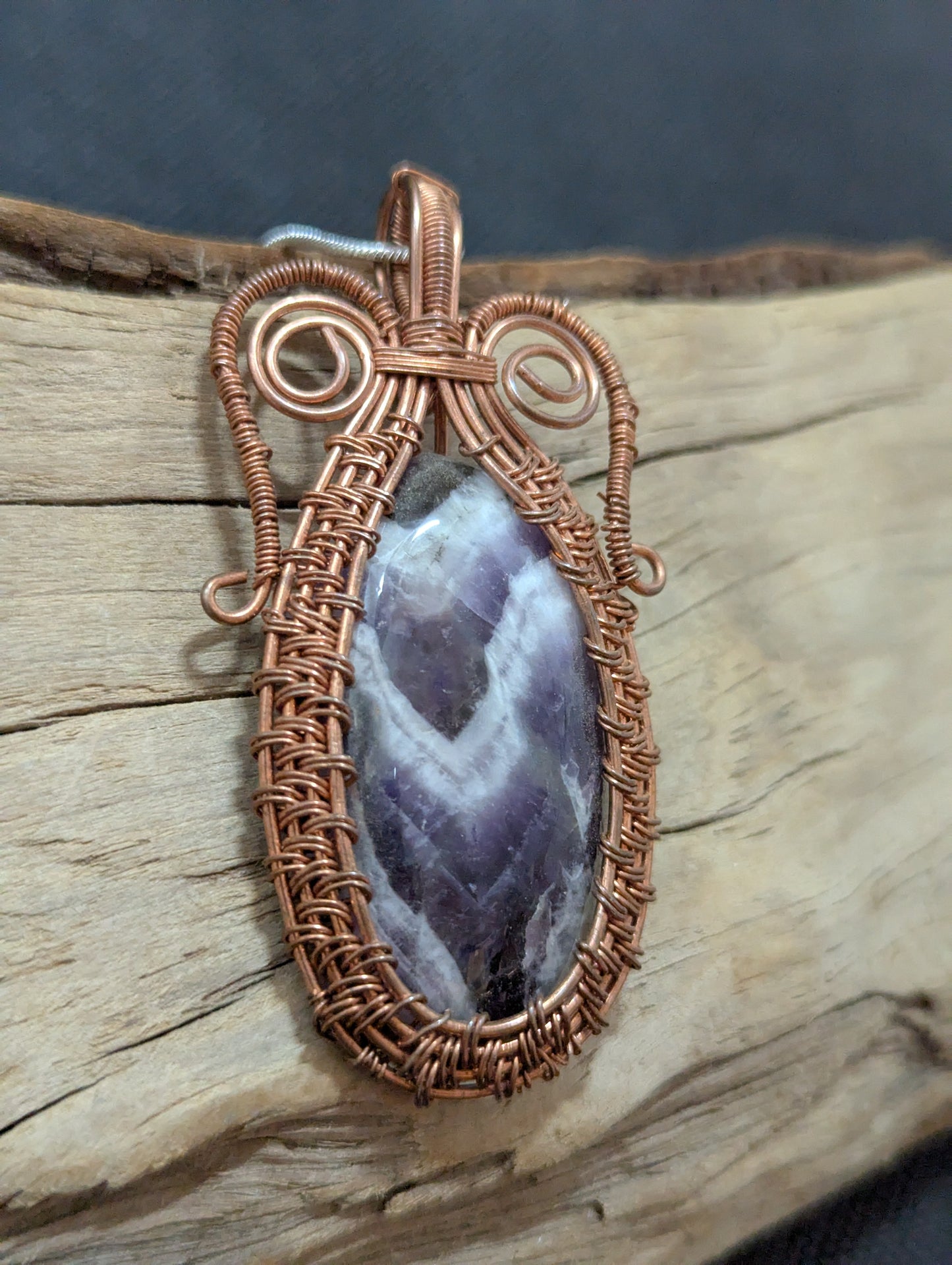 Copper Wire Wrapped Amethyst