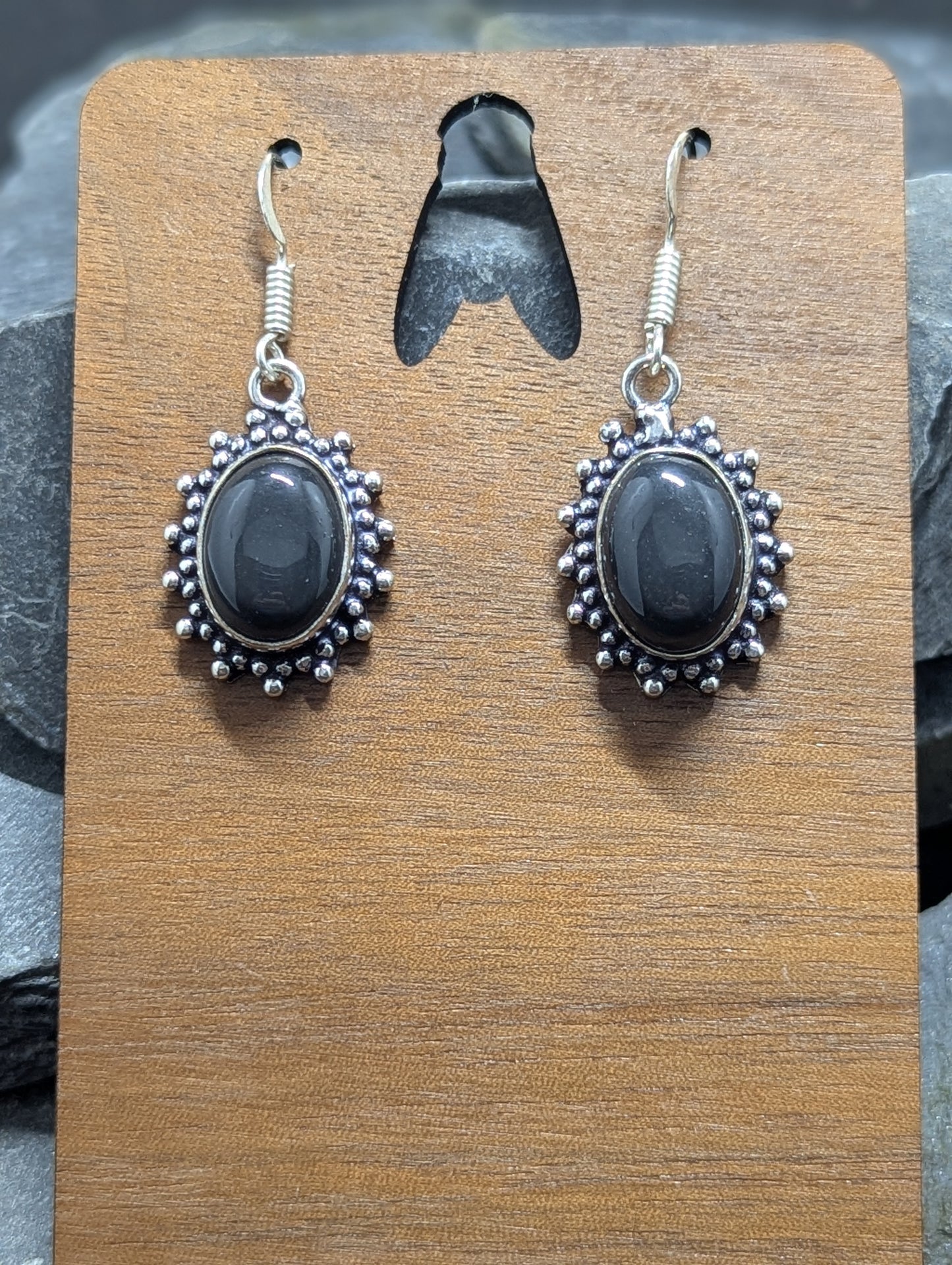 Silver sheen obsidian