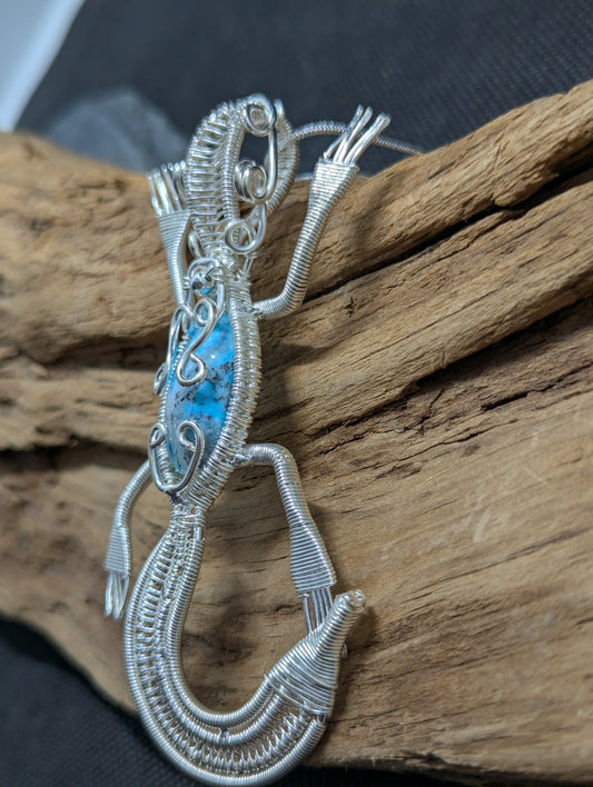 Marine Blue Dendritic Opal