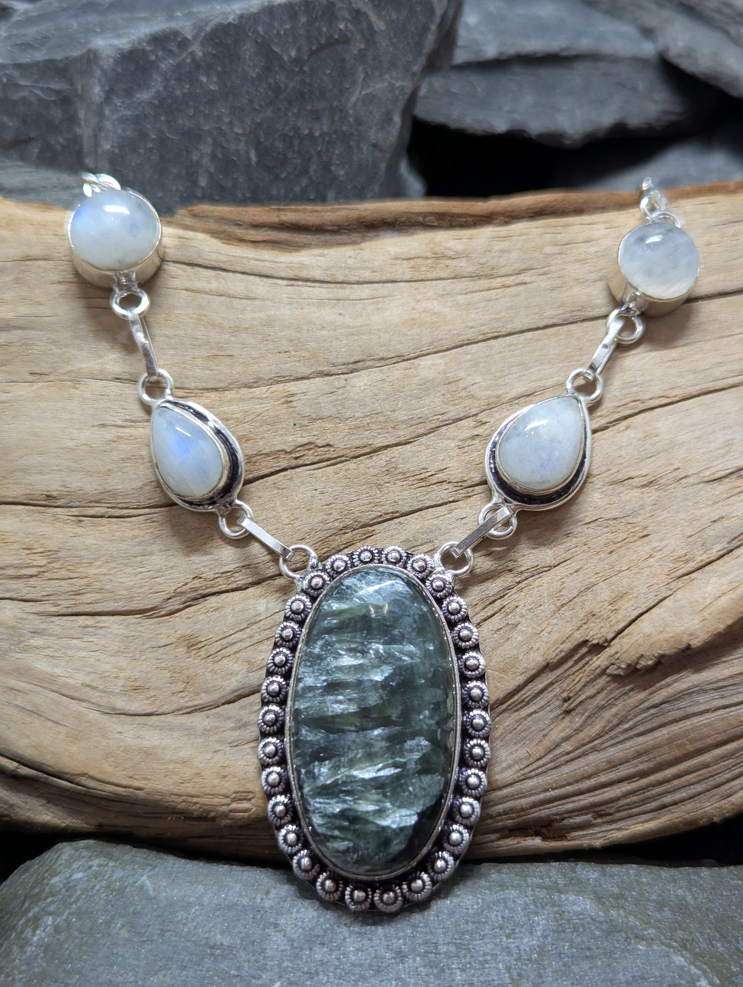 Seraphinite & Rainbow Moonstone