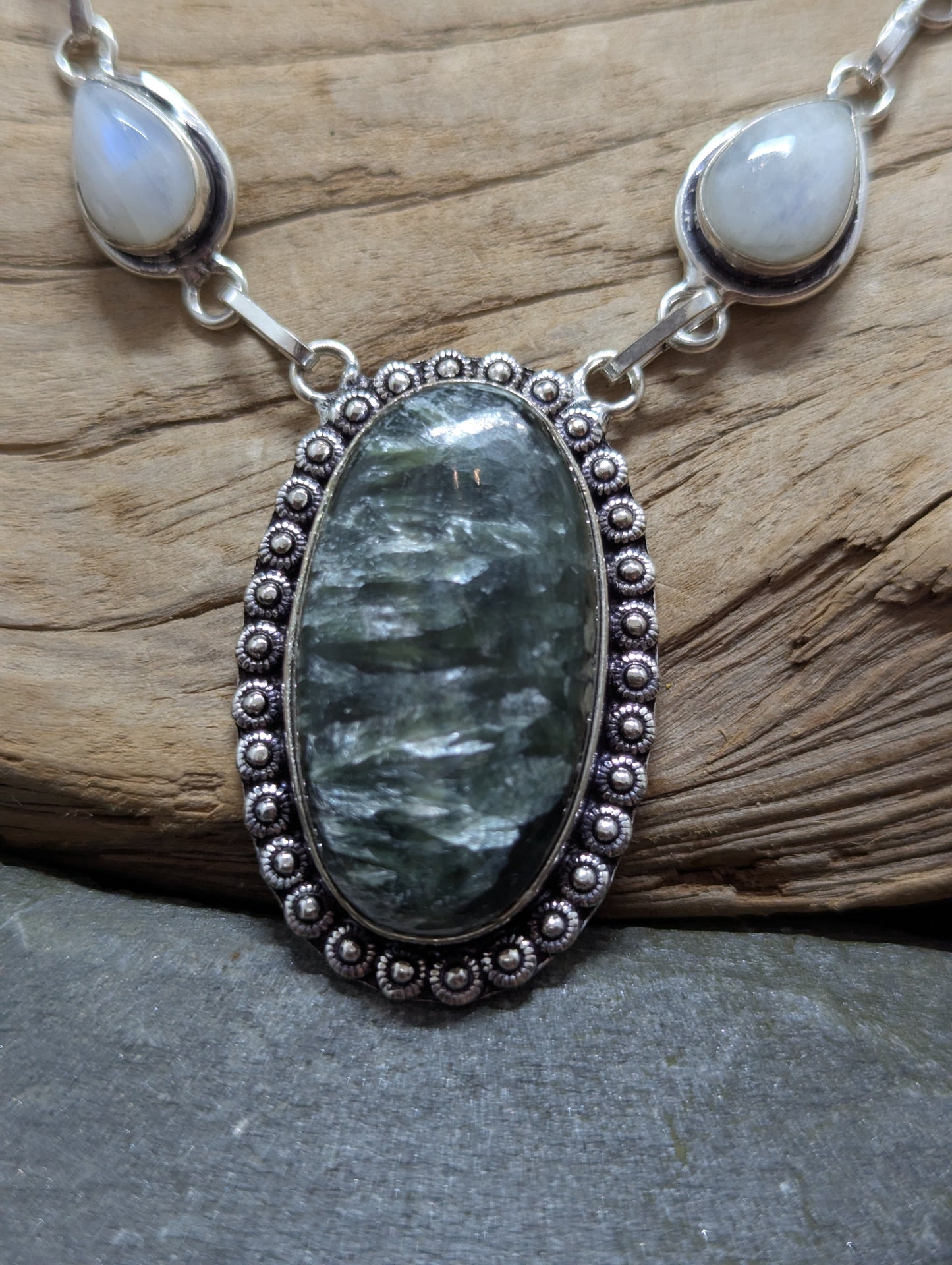 Seraphinite & Rainbow Moonstone