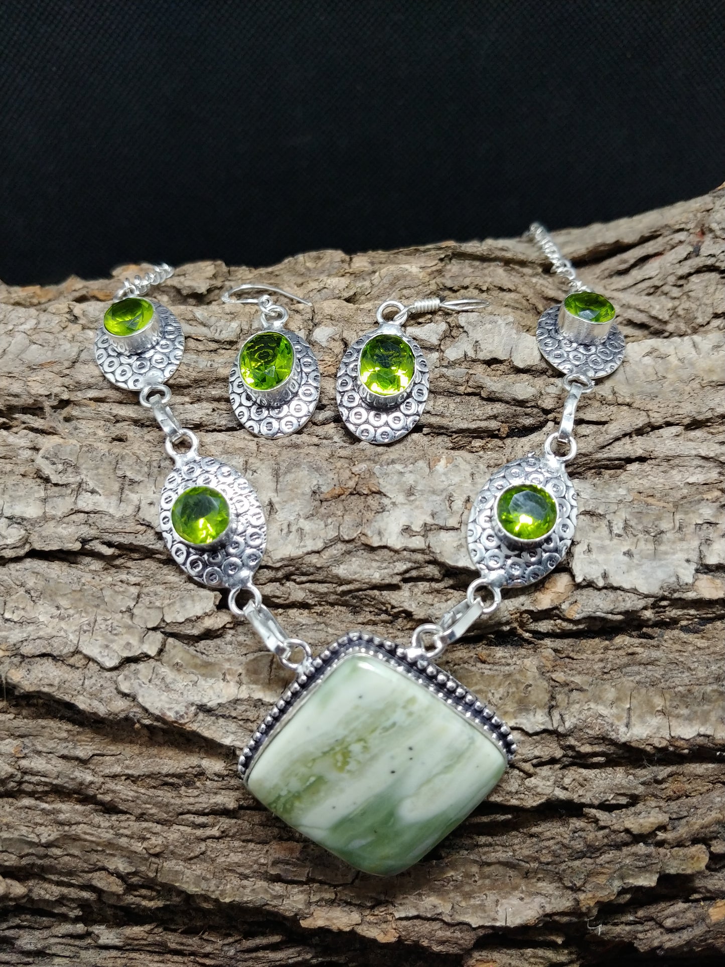 Larsonite with Peridot