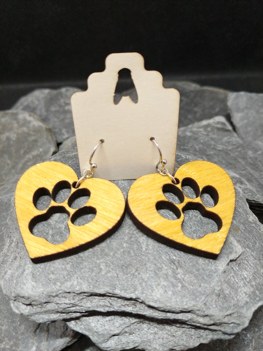 Yellow Heart Heart Paw